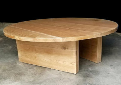 round butternut coffee table