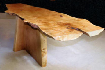 figured maple sofa table