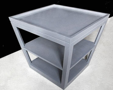 trapazoid side table
